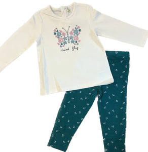 Losan ‘Just Fly’ Floral Butterfly Tee and Legging Set