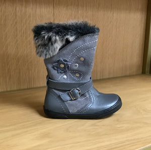Hush Puppies Pippa Grey Leather Boot