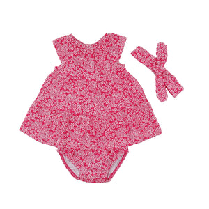 BabyBol 3 Piece Pink Flower Dress
