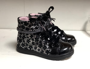 Ricosta E8 Chillie Black and Silver Floral Boots