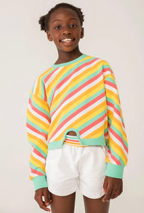 Boboli Rainbow Striped Sweater