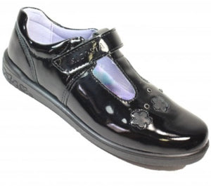 Ricosta Y56 Leona Black Patent School Shoe