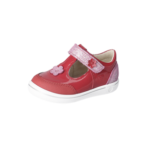 ricosta mandy red leather t-bar shoe girl
