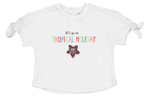 Birba ‘Tropical Holiday’ White T Shirt