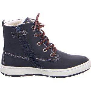 Lurchi C18 Waterproof Navy Fur Lined Boots