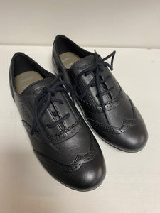Geox Y6 Pile Leather Black School Shoe