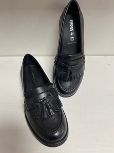 Geox Y9 Agata Black Leather Shoe