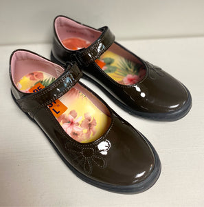 Petasil Y14 Donna Brown Patent Shoe