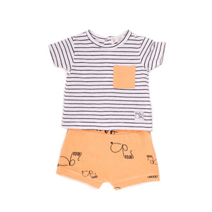 Babybol Orange Shorts & T-Shirt Set